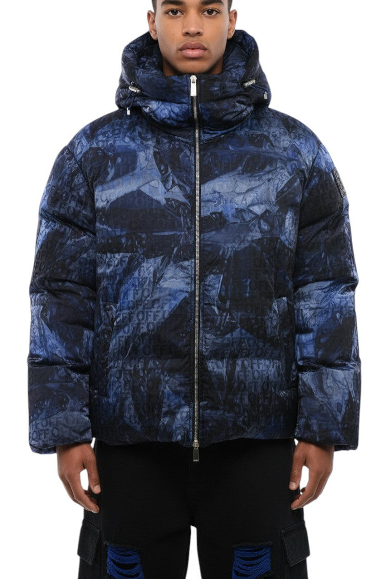 Navy Blue Logo Hood Jacket 1