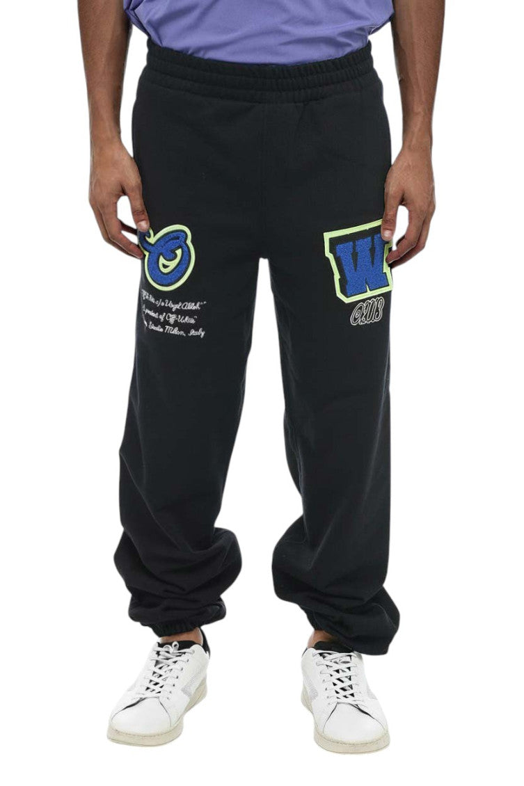 Black Graphic Print Joggers 1
