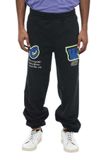 Black Graphic Print Joggers 1