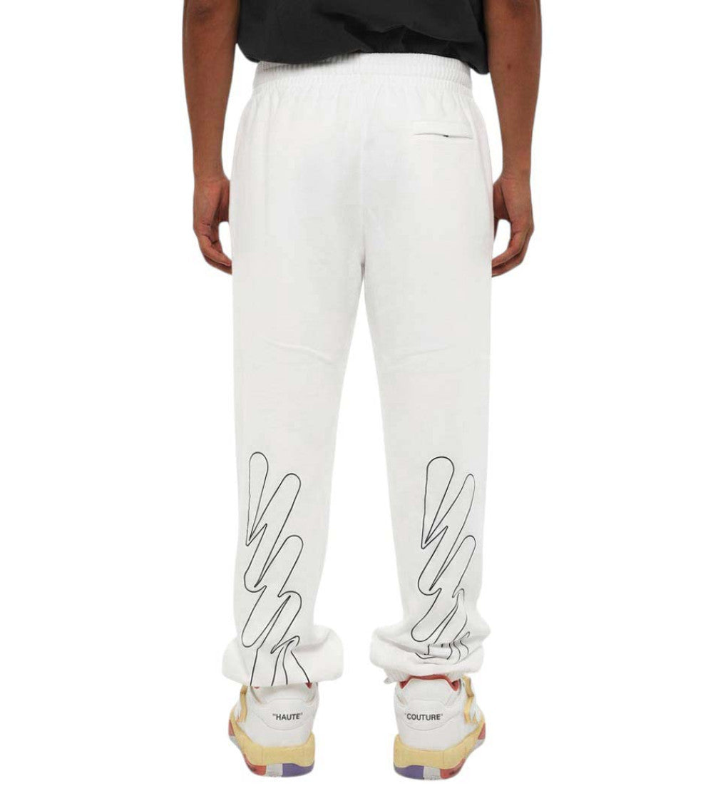 White Relaxed Track Pants 2