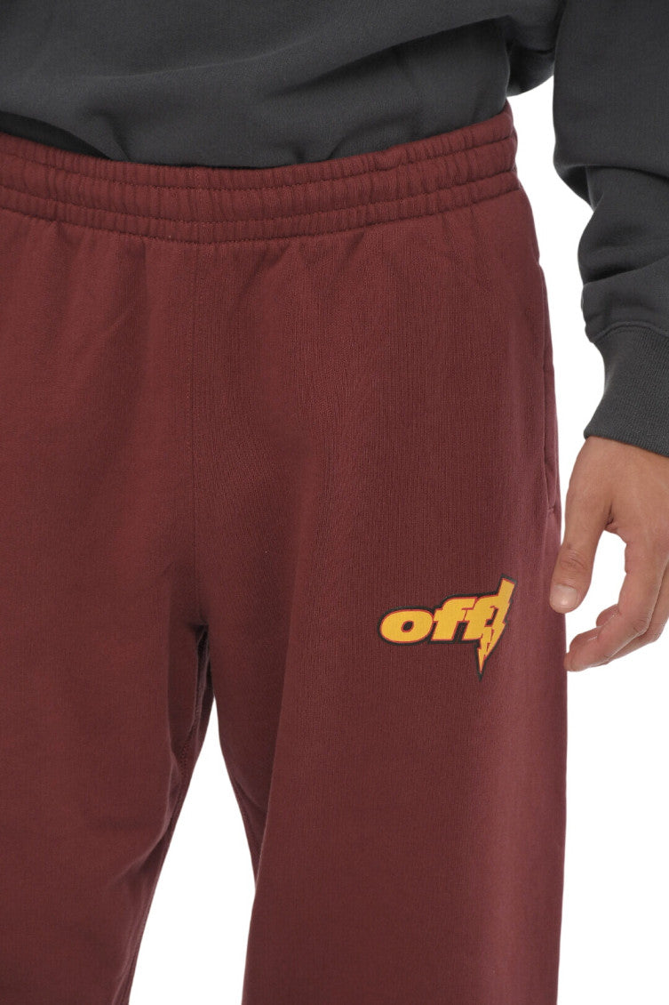 Maroon Logo Track Pants 3