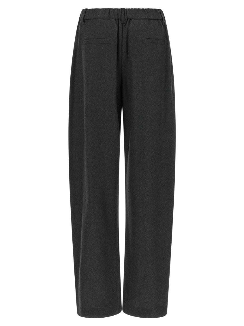 Grey Relaxed Pleated Pants 2