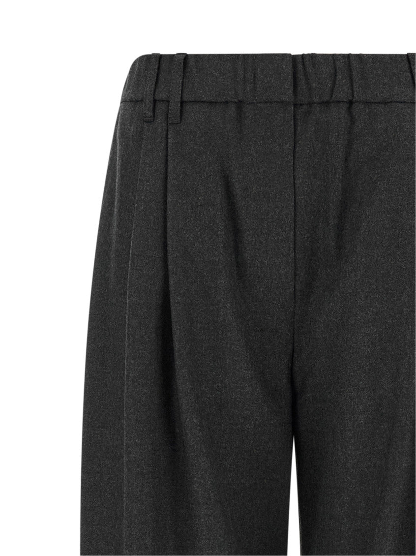 Grey Relaxed Pleated Pants 3