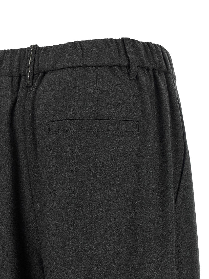 Grey Relaxed Pleated Pants 4