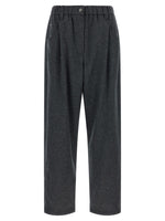 Grey Tapered Pleated Pants 1