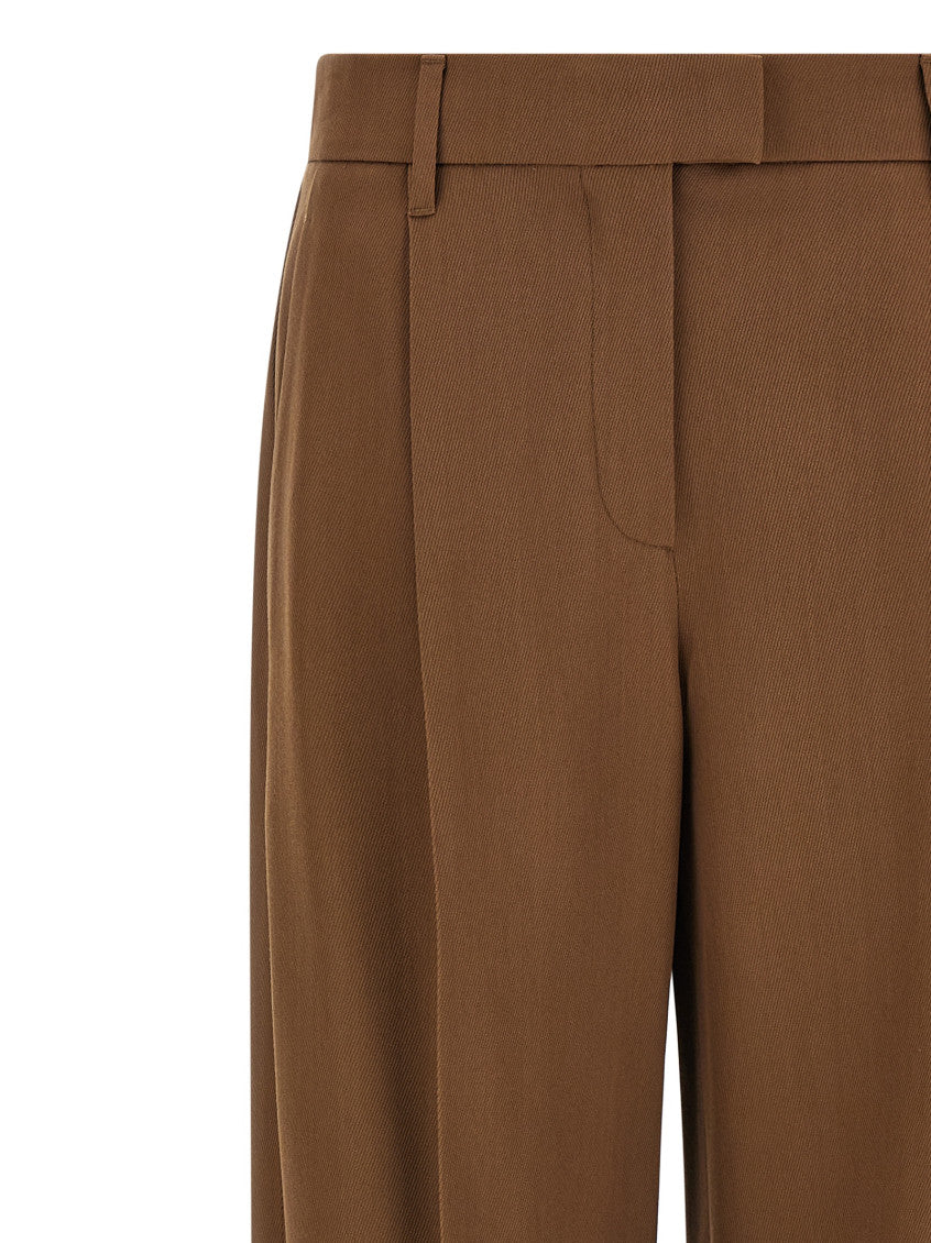 Brown Loose Pleated Pants 3