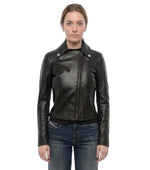 Black Solid Shirt Collar Jacket 1