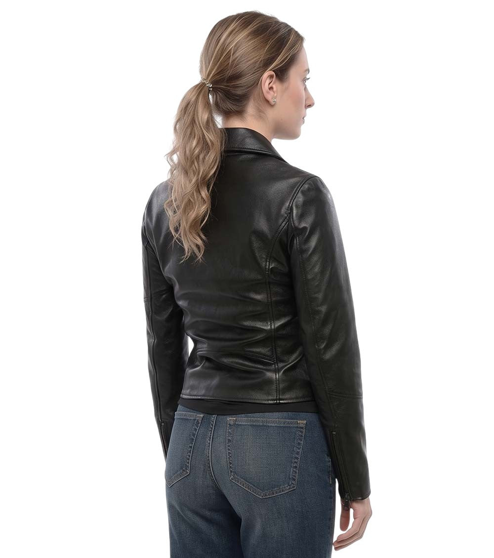Black Solid Shirt Collar Jacket 2