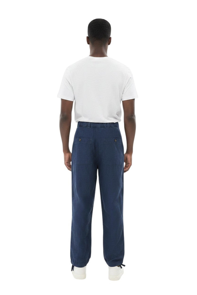 Blue Straight Frat Front Trousers 2