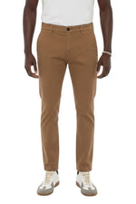Brown Slim Solid Trousers 1