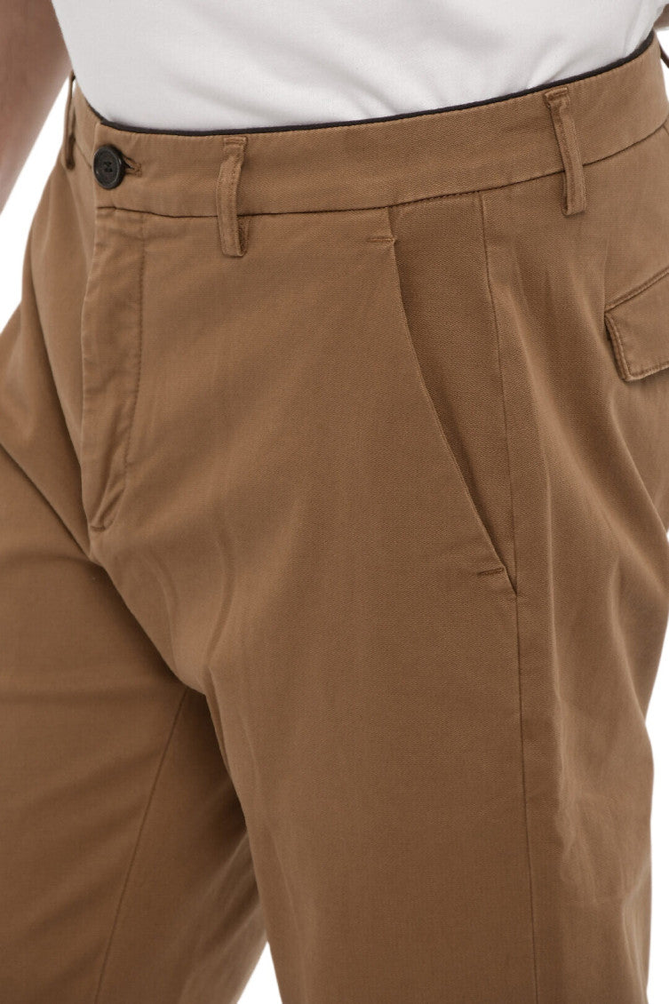 Brown Slim Solid Trousers 3