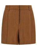Brown Solid Shorts 1
