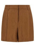 Brown Solid Shorts 1