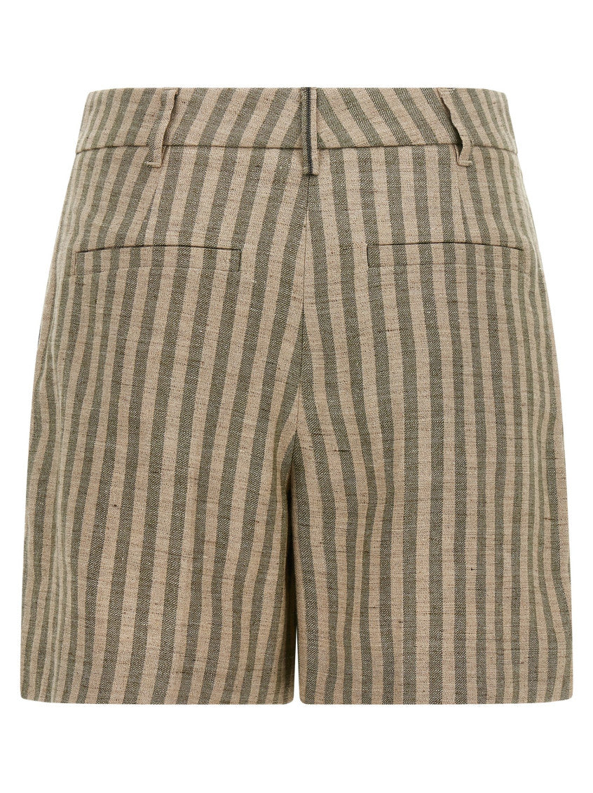 Green Stripes Shorts 2