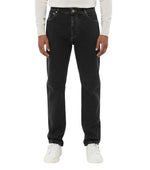 Black Straight Mid Rise Jeans 1