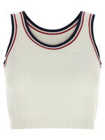 White Stripes Round Neck Top 1