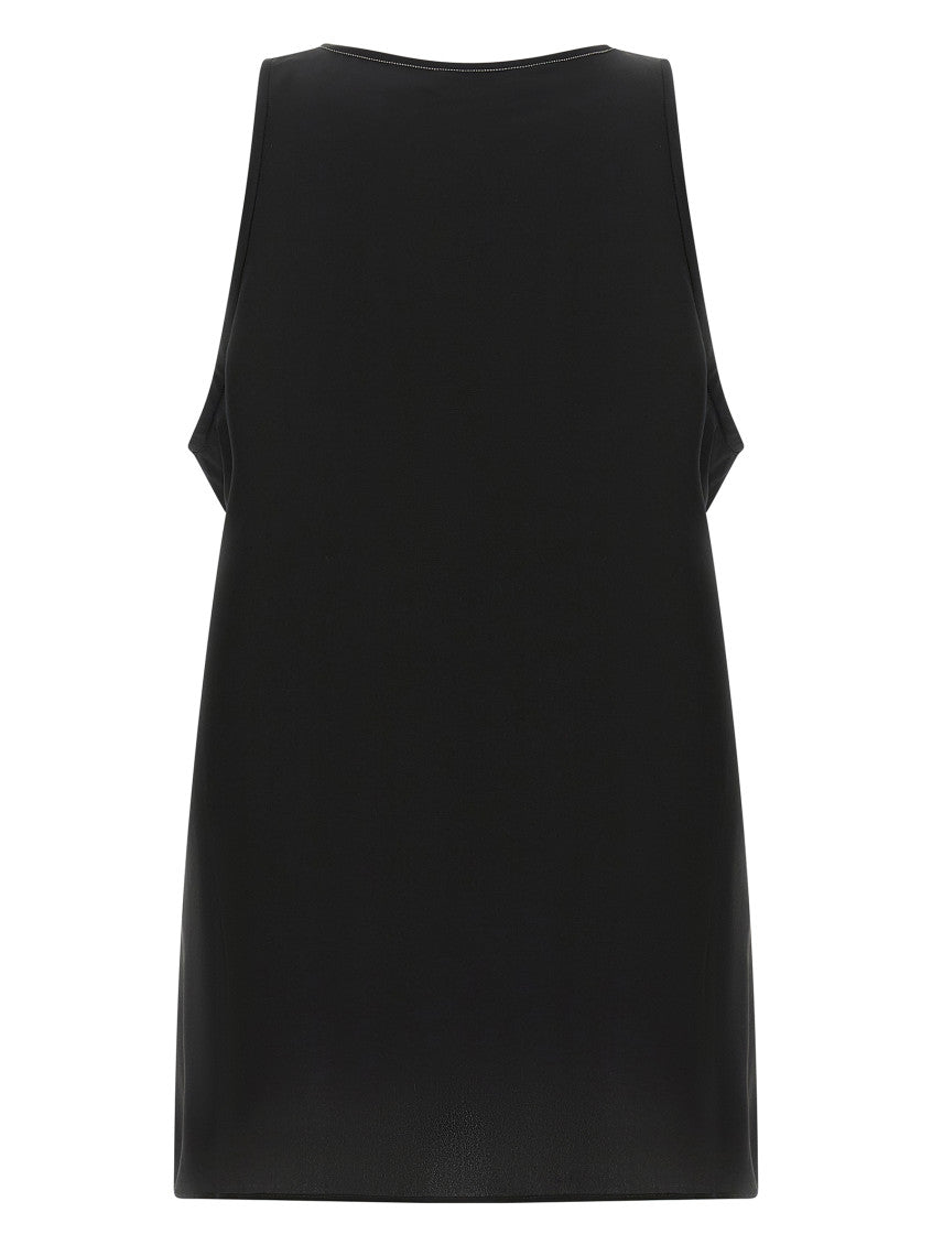 Black Solid Round Neck Top 2