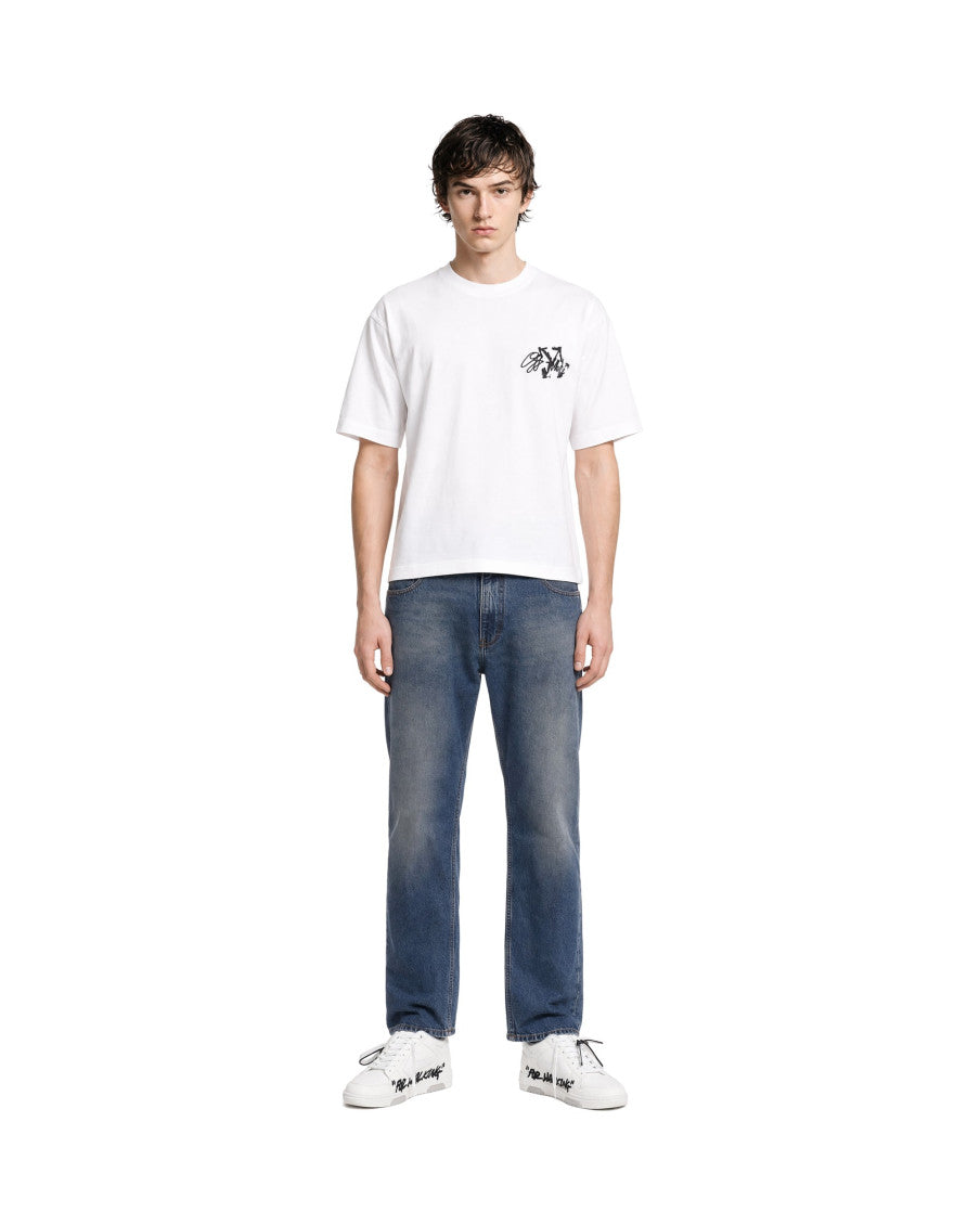 White Crew Neck T-Shirt 3