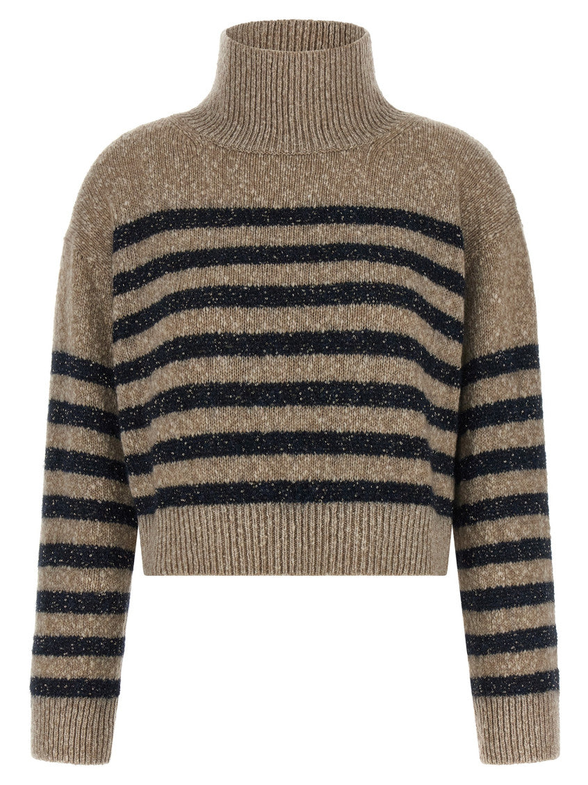 Multicolor Stripes Turtle Neck Sweater 1