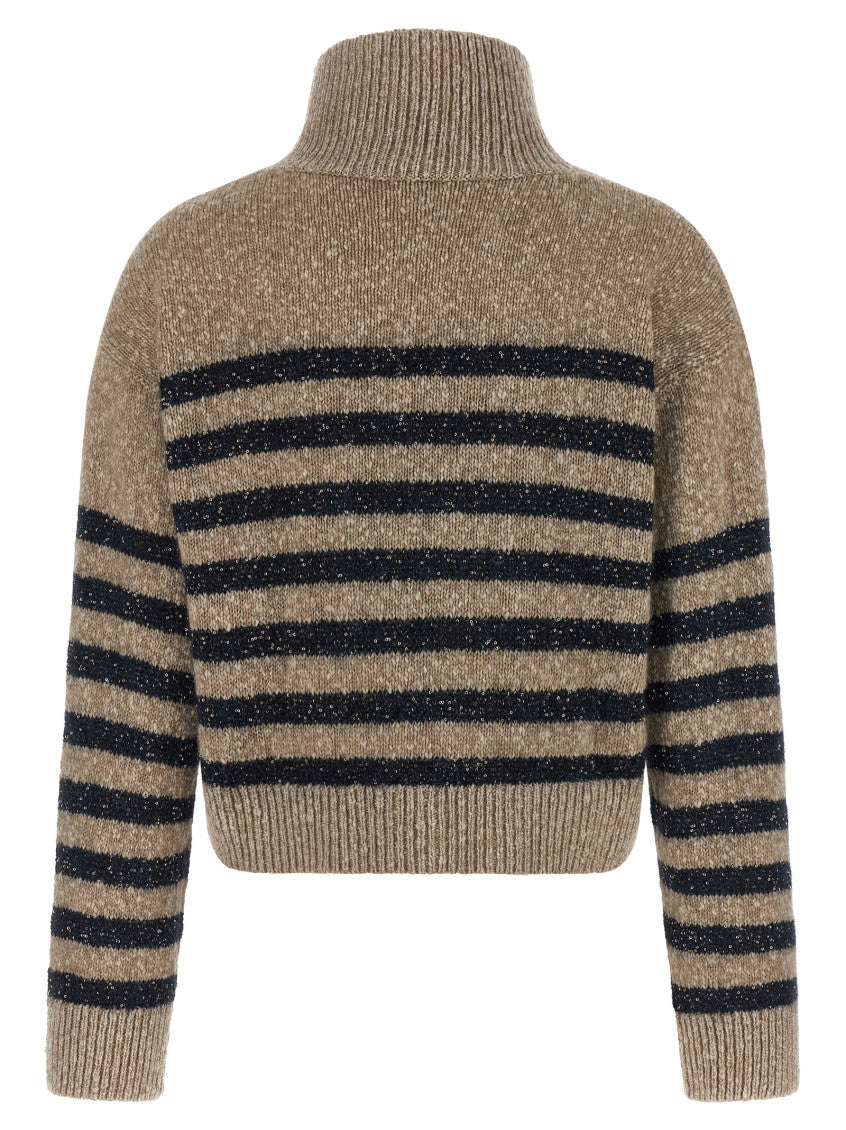 Multicolor Stripes Turtle Neck Sweater 2