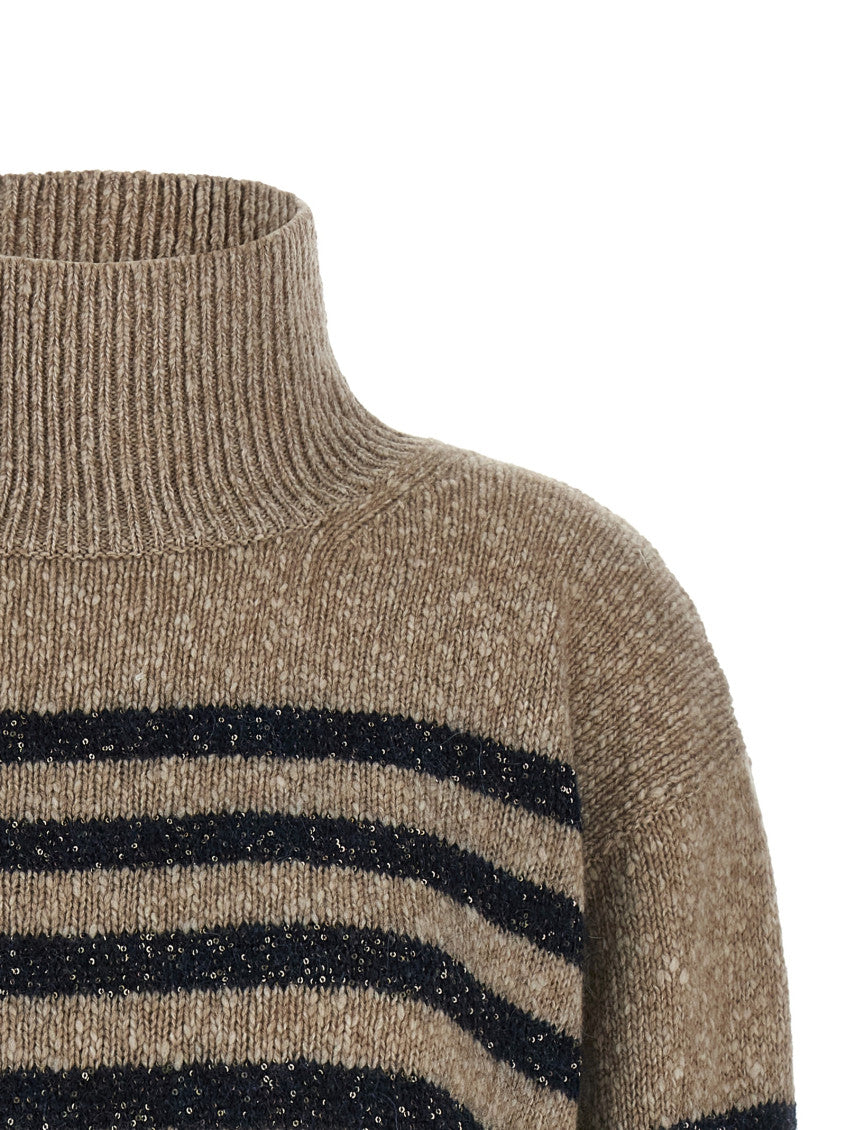 Multicolor Stripes Turtle Neck Sweater 3