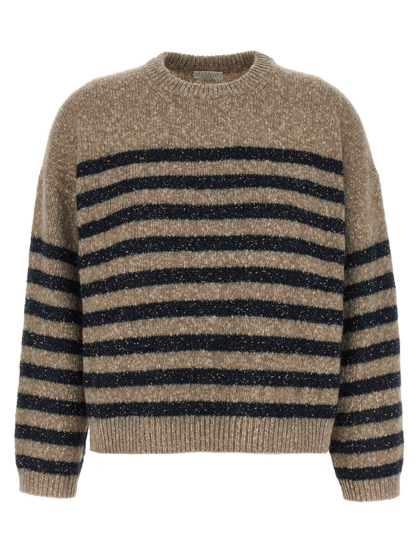 Multicolor Stripes Crew Neck Sweater 1