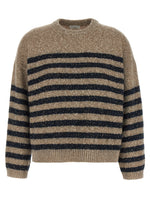 Multicolor Stripes Crew Neck Sweater 1