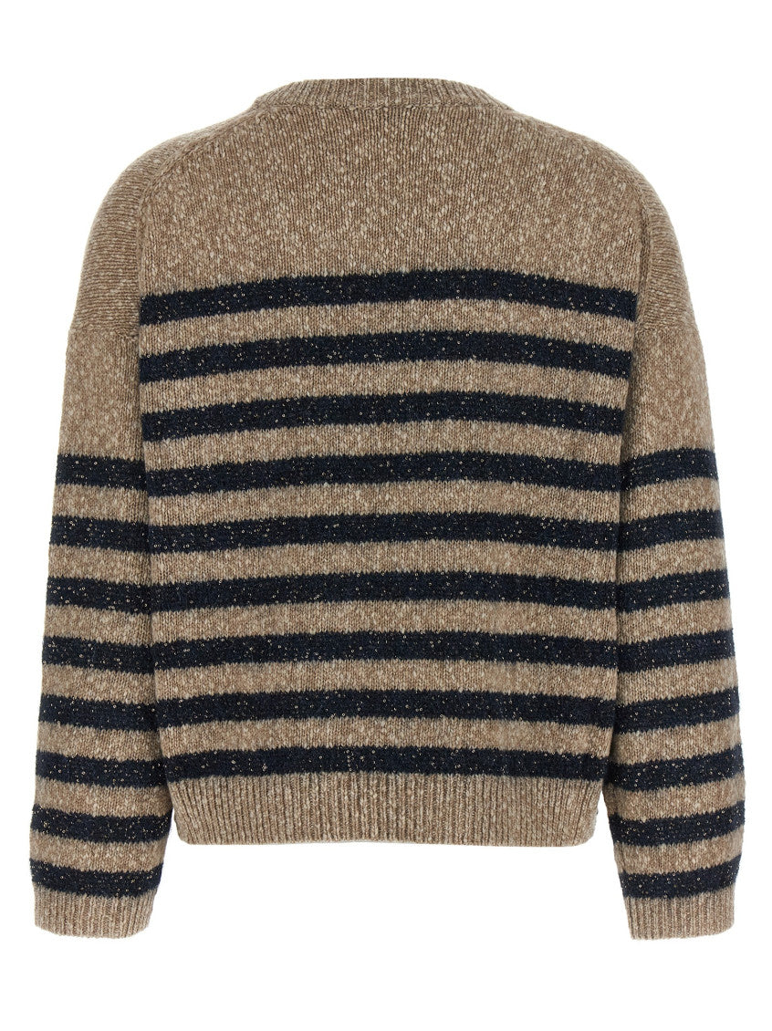 Multicolor Stripes Crew Neck Sweater 2