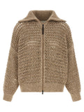 Beige Embellished Cardigan 1