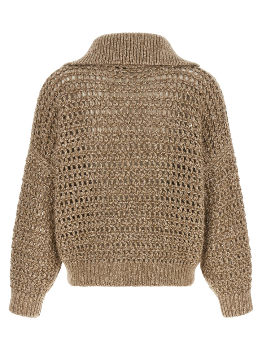 Beige Embellished Cardigan 2