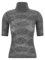 Grey Knitted Turtle Neck Sweater 1