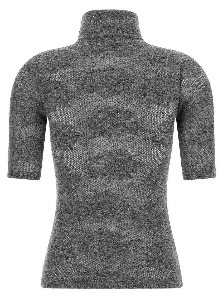 Grey Knitted Turtle Neck Sweater 2
