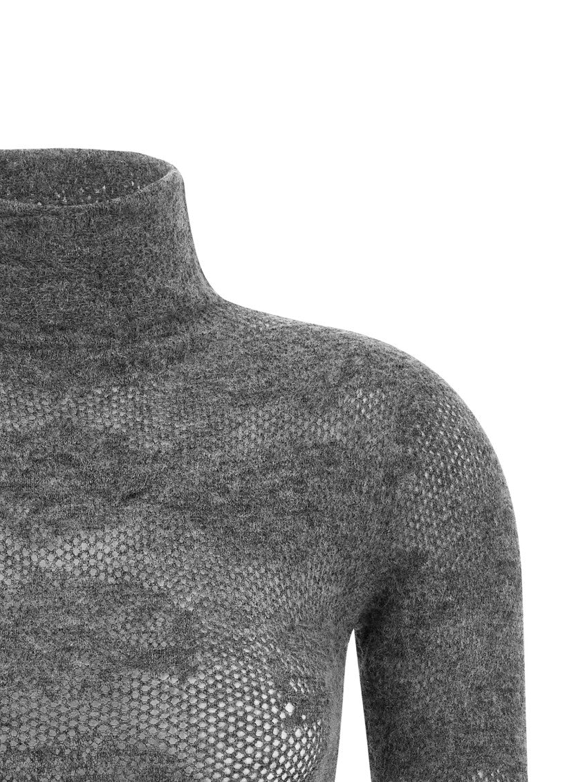 Grey Knitted Turtle Neck Sweater 3