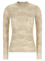 Beige Knitted Round Neck Sweater 1