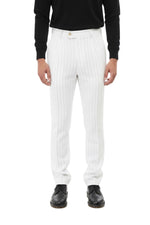 White Tailored Stripes Pants 1