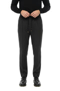 Black Regular Stripes Trousers 1