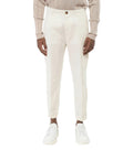 White Tapered Cargo Trousers 1