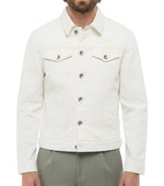 White Shirt Collar Denim Jacket 1
