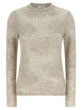 Beige Textured Crew Neck Sweater 1