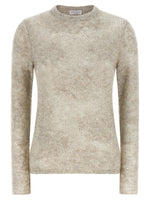 Beige Textured Crew Neck Sweater 1