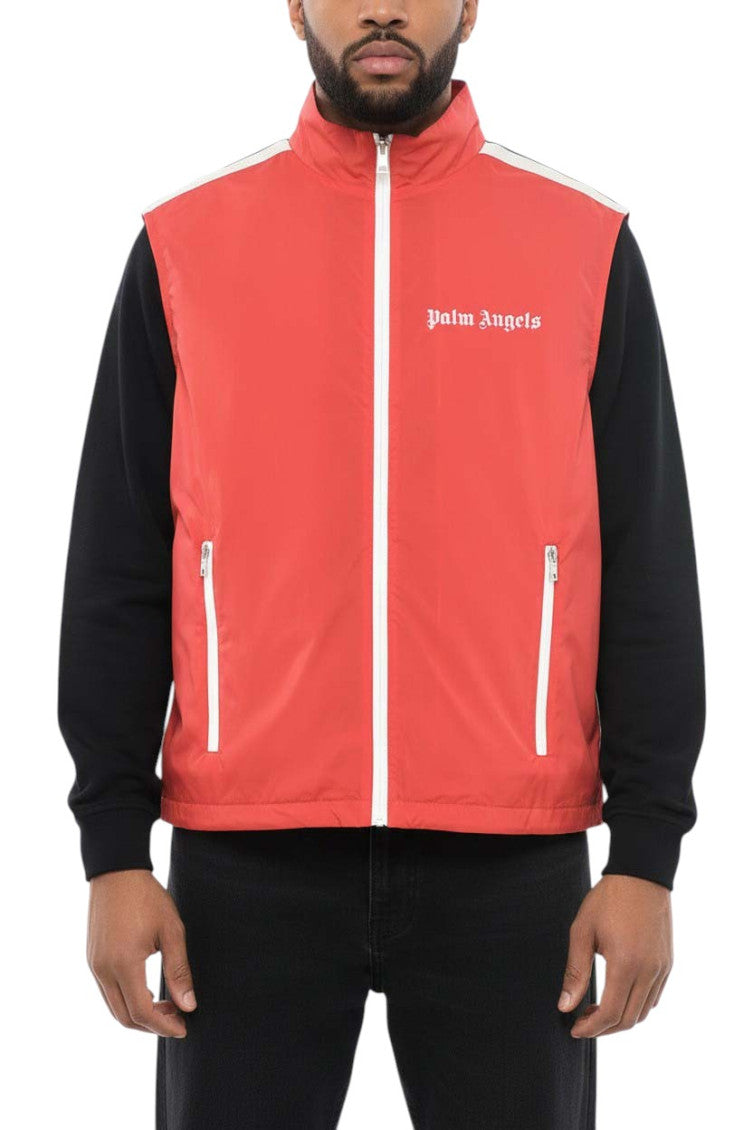 Red Logo Mock Collar Jacket 1