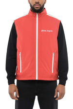 Red Logo Mock Collar Jacket 1