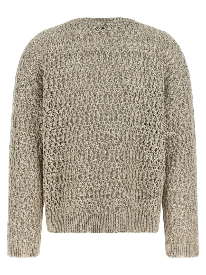 Beige 'Dazzling Braids' sweater 2