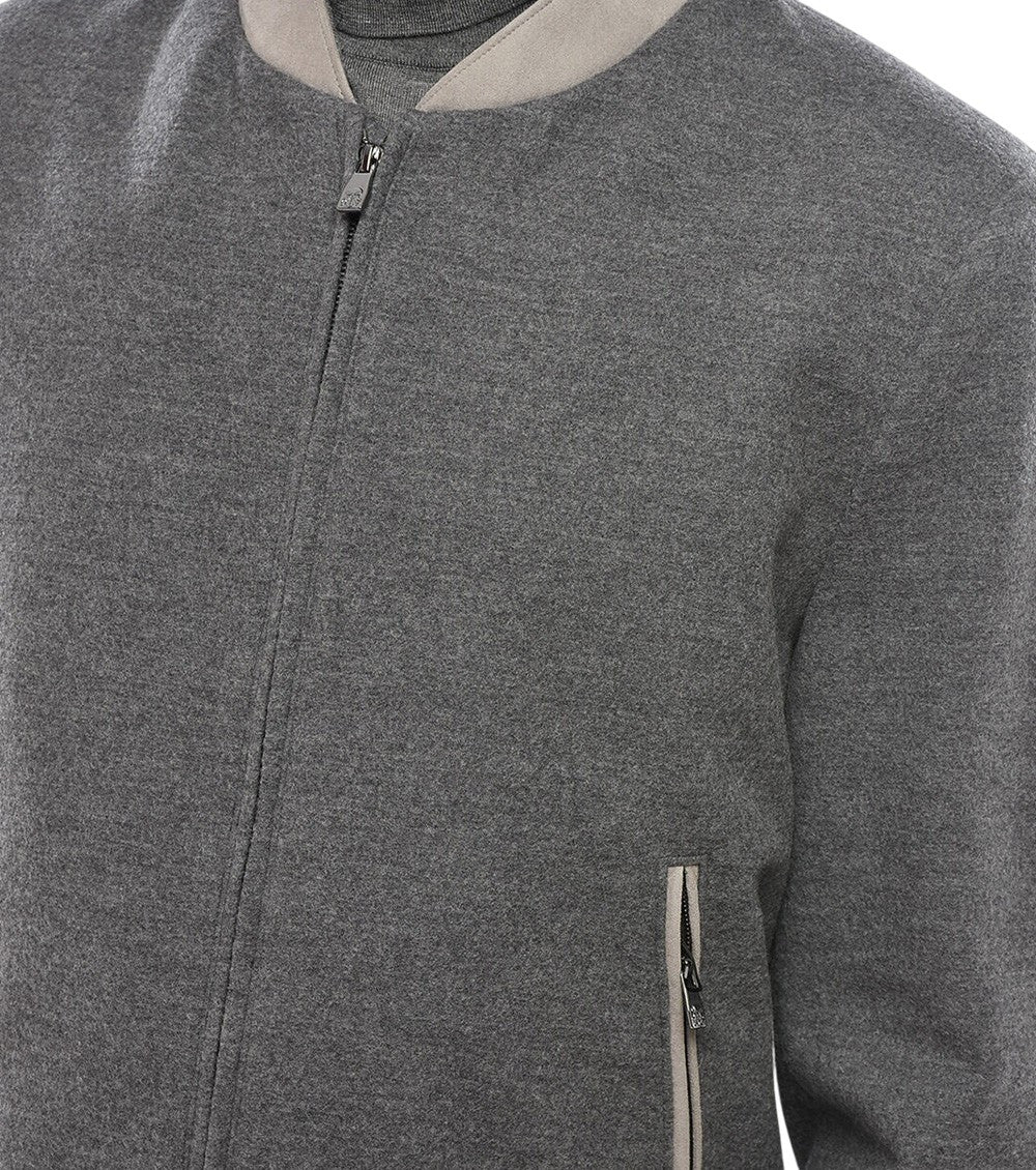 Grey Zip UP Bomber Jacket 3