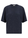 Blue Embellished Crew Neck Sweater 1