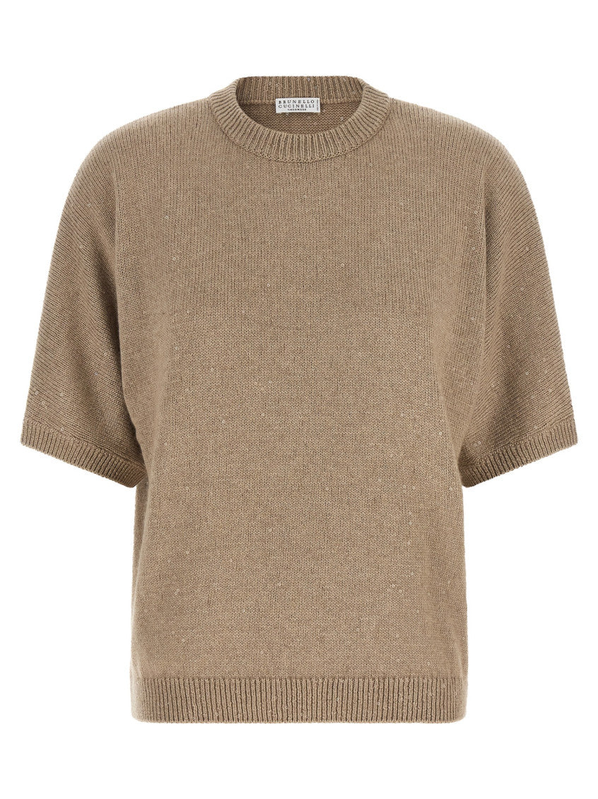 Beige Crew Neck Sweater 1