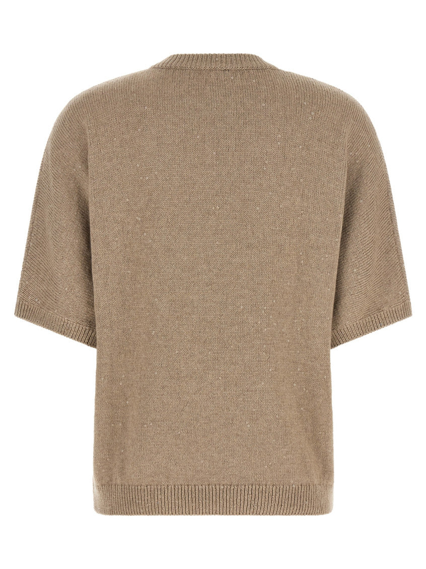 Beige Crew Neck Sweater 2