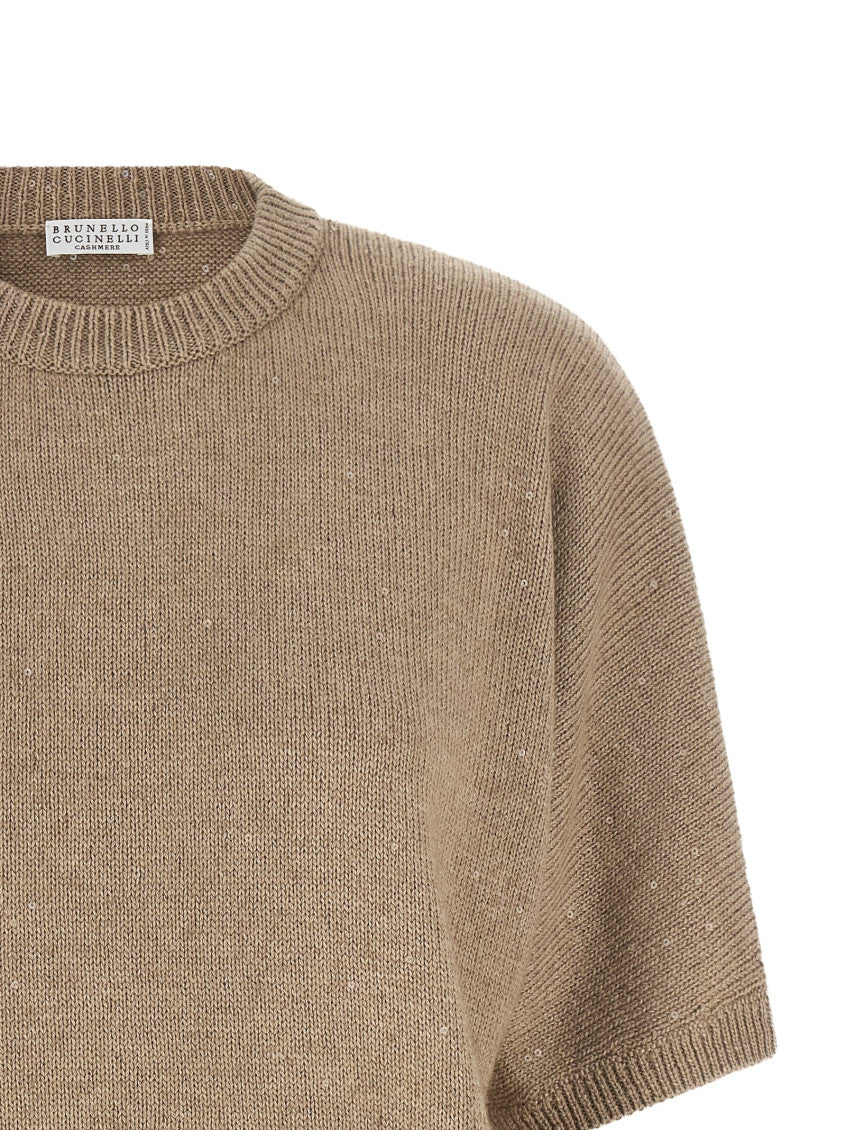 Beige Crew Neck Sweater 3