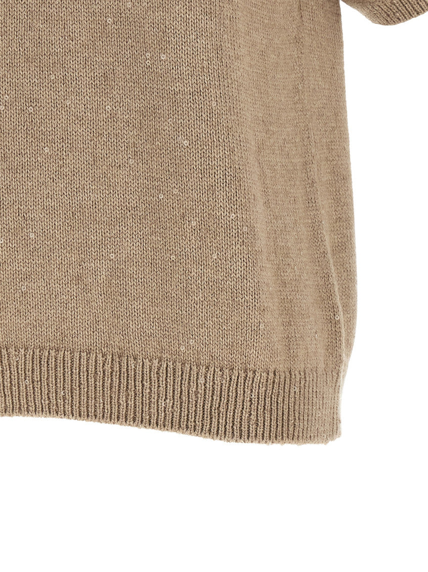 Beige Crew Neck Sweater 4