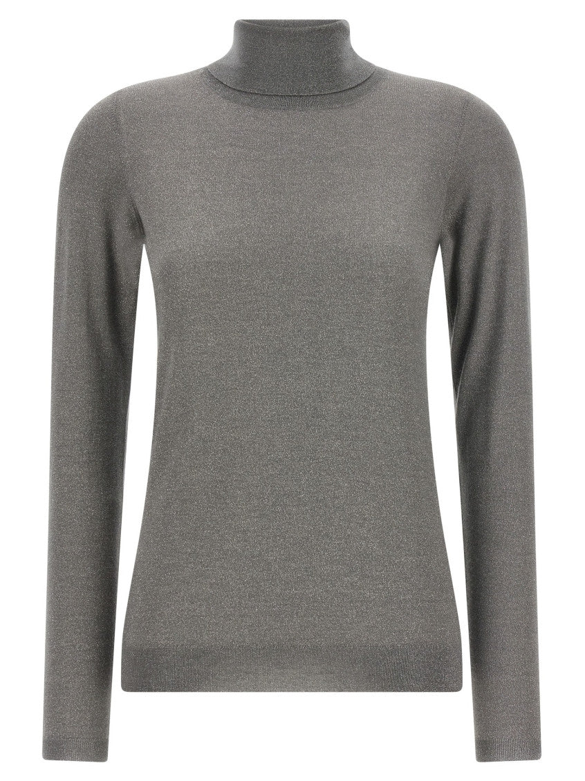 Grey Knitted Turtle Neck Sweater 1